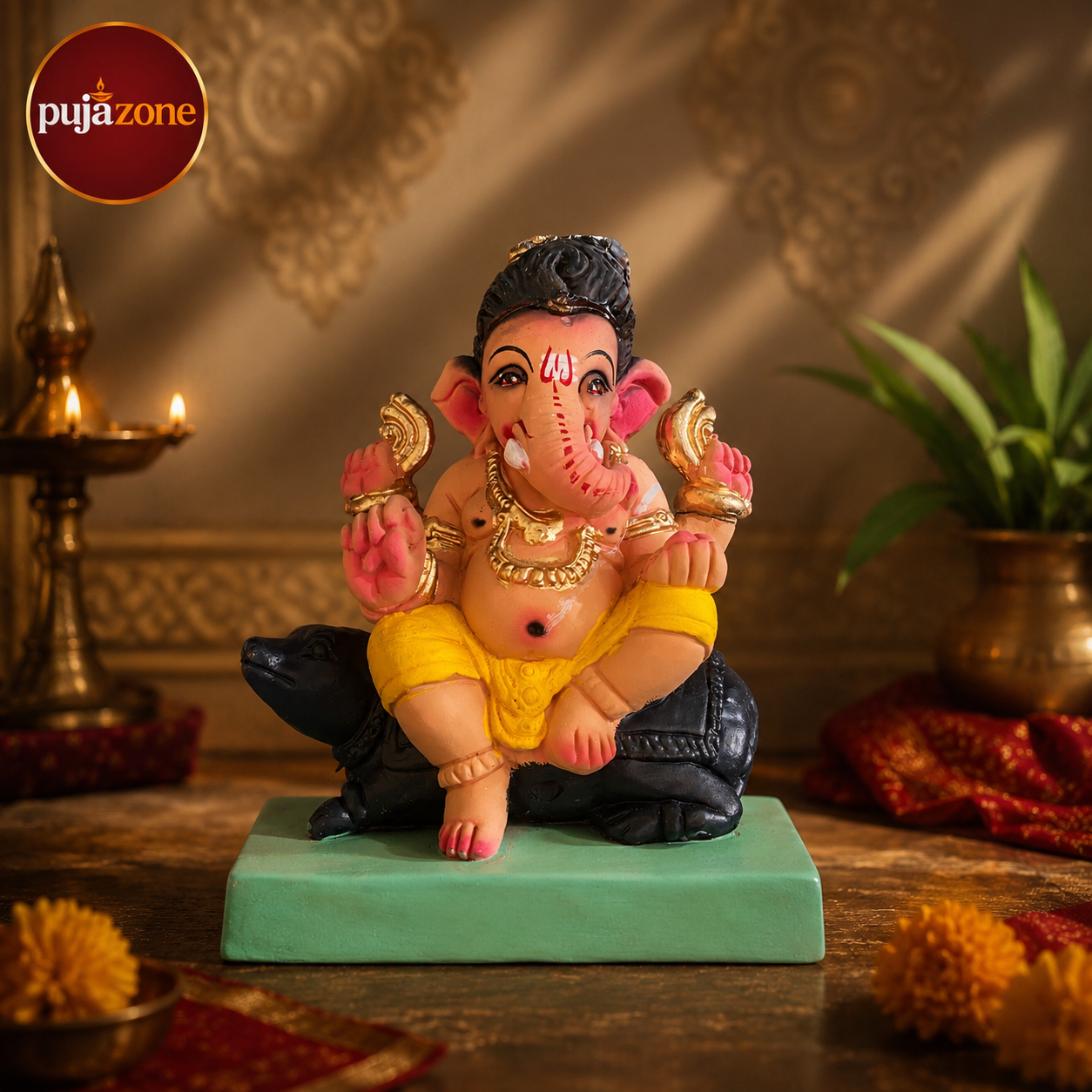 Ganesha Idol with Mushak 