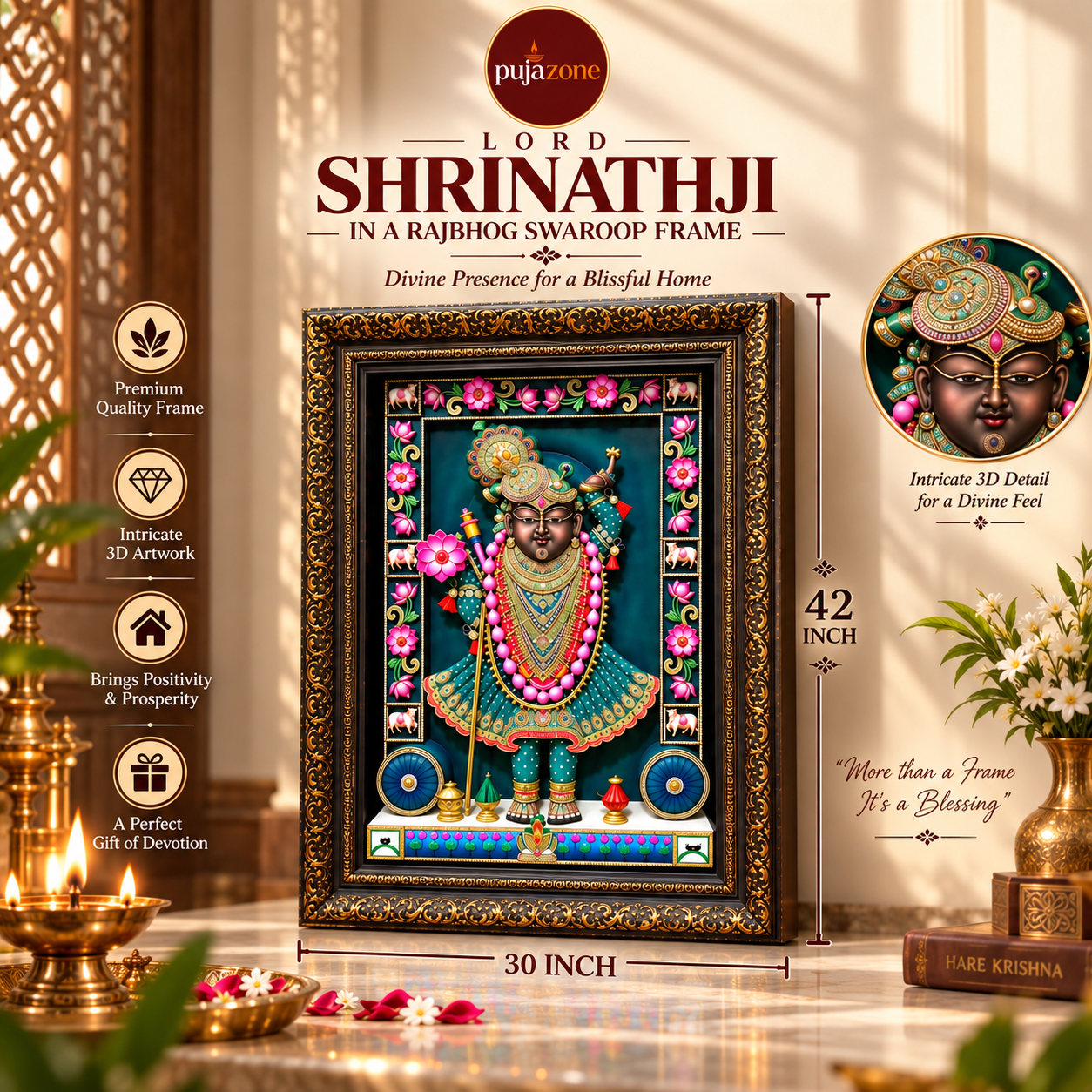 Shrinathji Rajbhog Swaroop Frame 