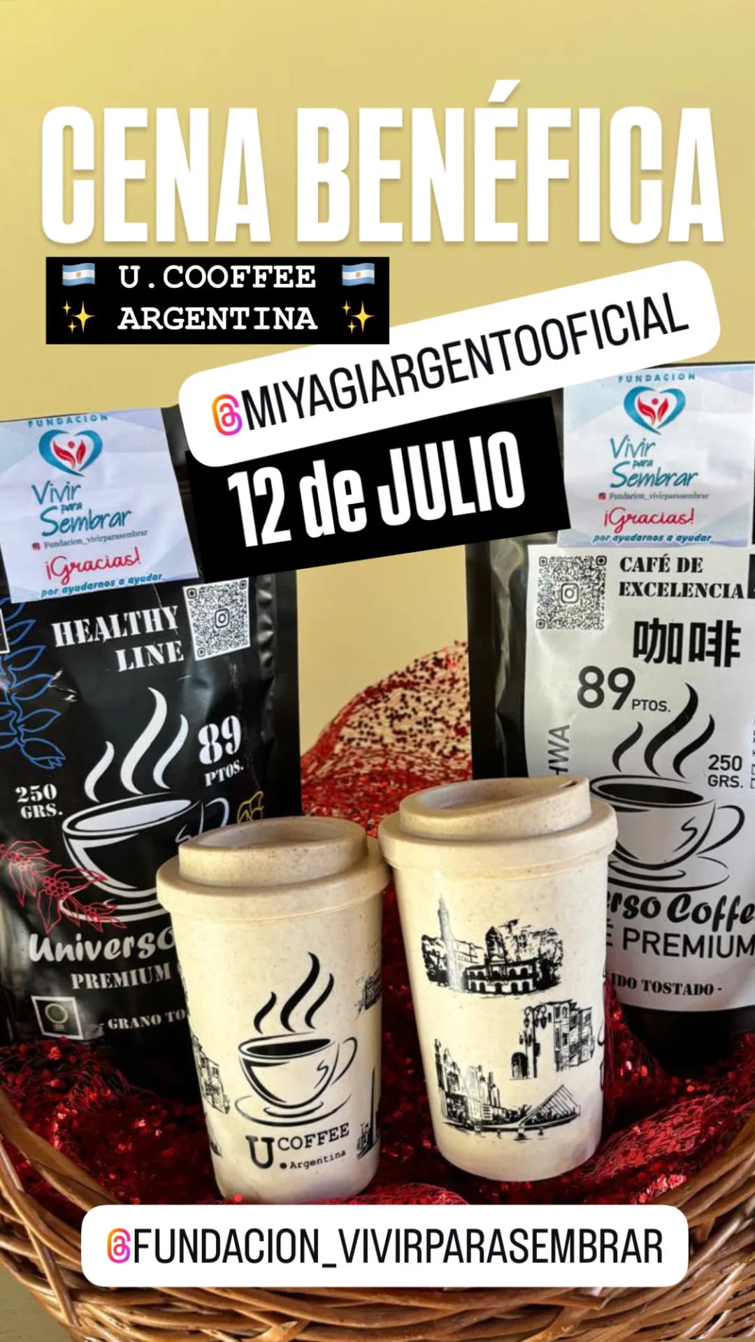 CENA BENÉFICA "Fundación VIVIR PARA SEMBRAR"