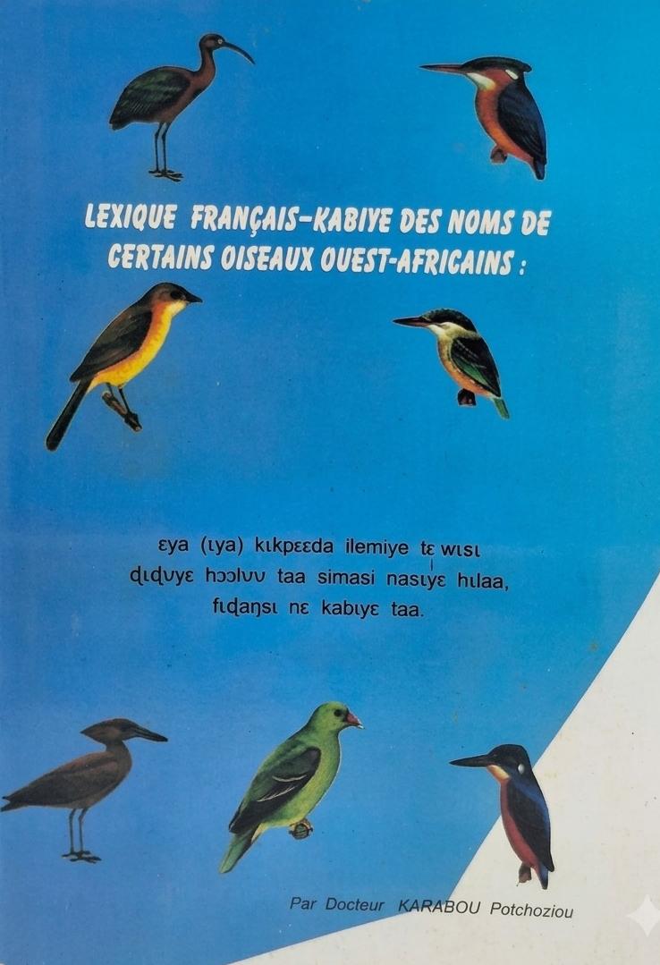 Lexique Français-Kabiyè des noms de certains oiseaux ouest-africains : / ɛya (ɩya) kɩkpɛɛda ilemiye tɛ wɩsɩ ɖɩɖʊyɛ hɔɔlʊʊ taa sɩmasɩ nasɩyɛ hɩlaa, fɩɖaŋsɩ nɛ kabɩyɛ taa.