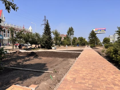 2-й этап благоустройства променада на правобережье Красноярска выполнен на 42%