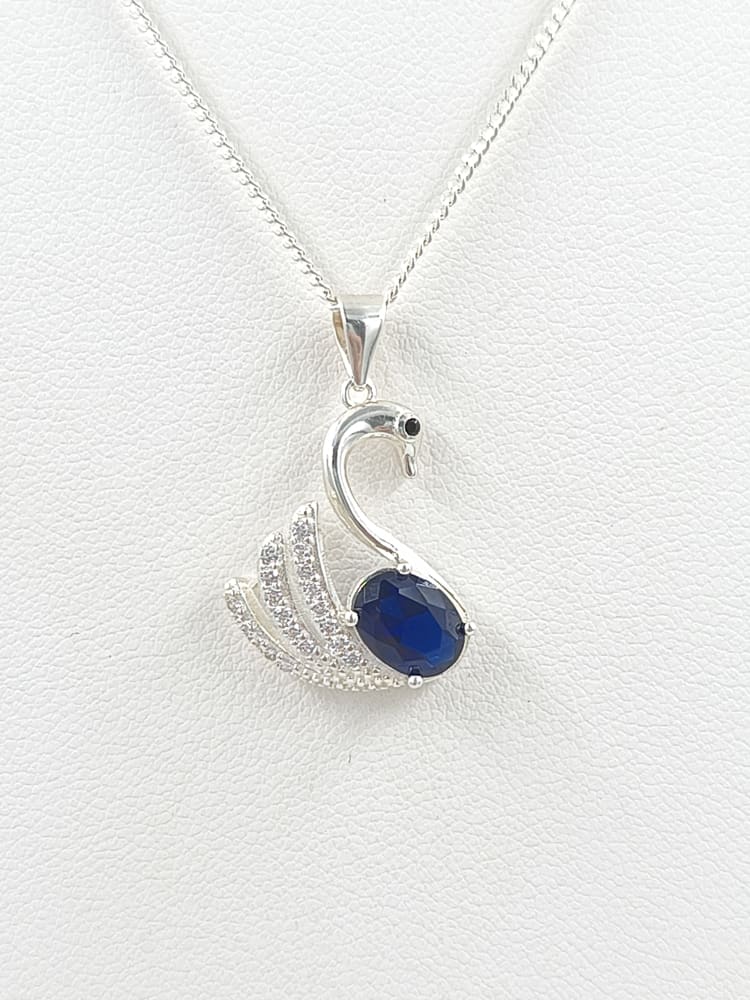 DIJE CISNE AZUL CON CIRCONIAS