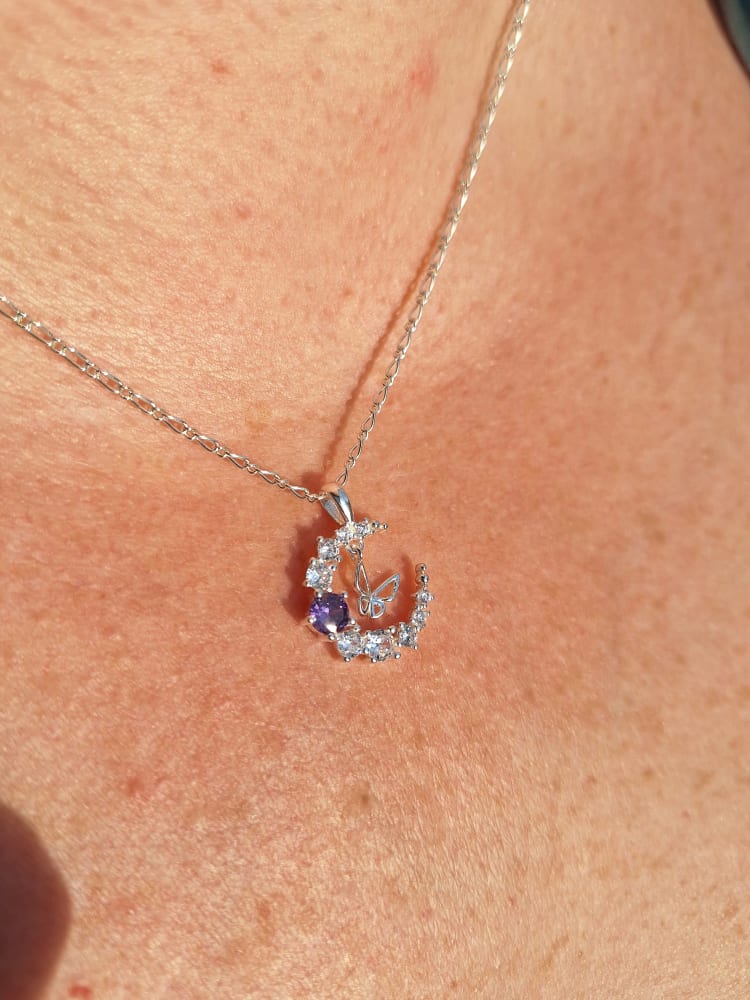 DIJE LUNA Y MARIPOSA CON CIRCONIAS