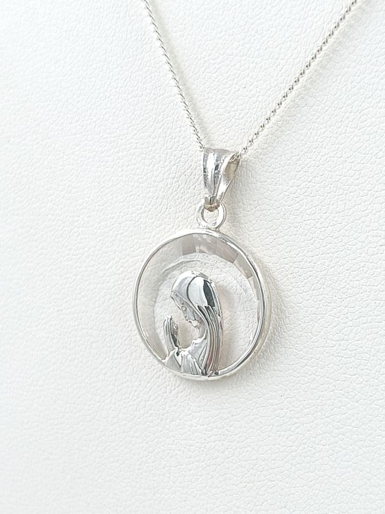 DIJE VIRGEN CON CRISTAL