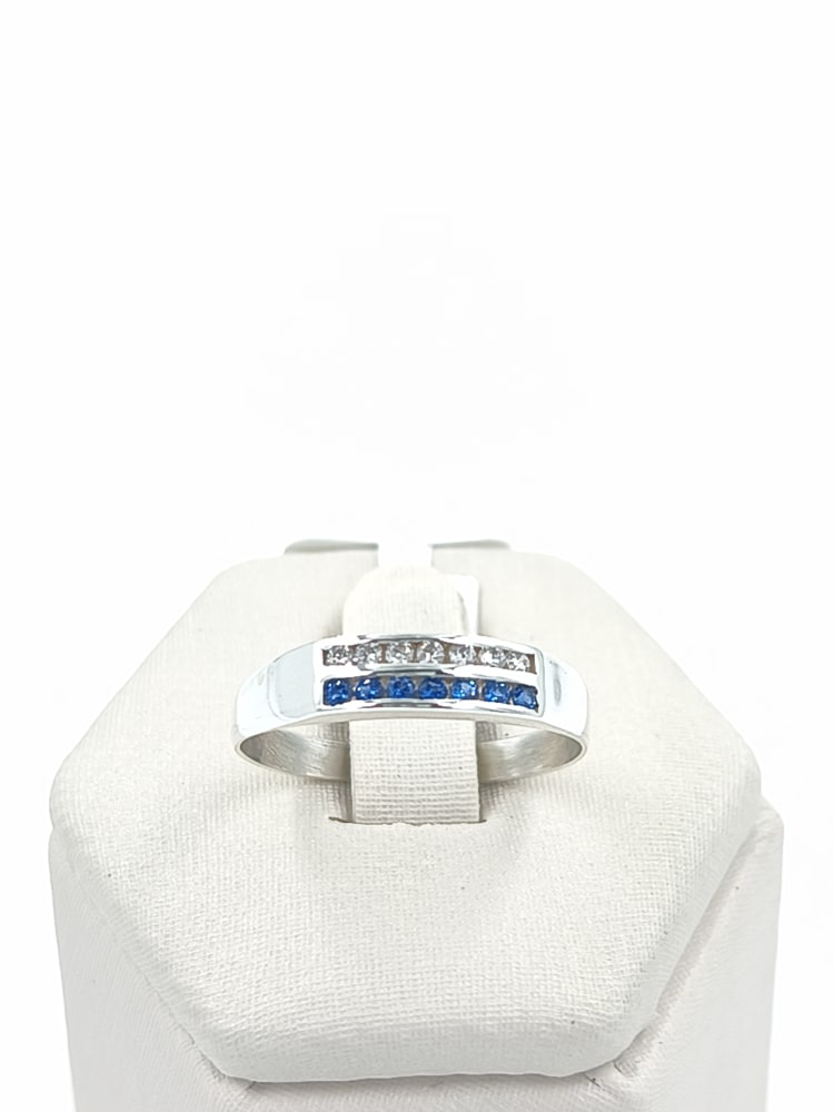 ANILLO MEDIO SIN FIN DOBLE CIRCONIAS 