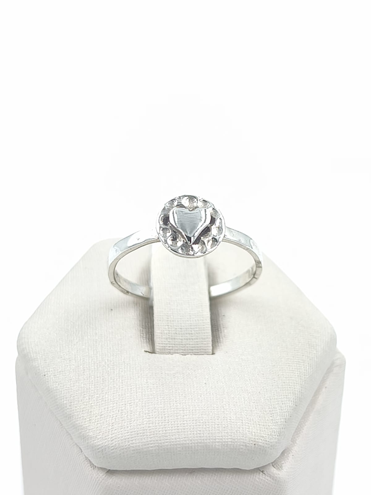 ANILLO CORAZÓN MARTILLADO 