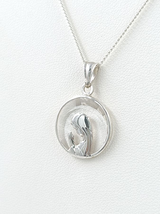 DIJE VIRGEN CON CRISTAL