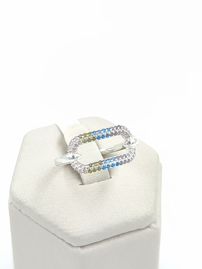 ANILLO CON CIRCONIAS DE COLORES