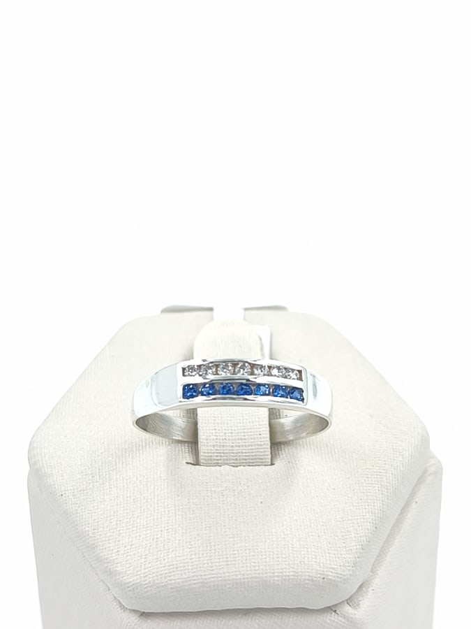 ANILLO MEDIO SIN FIN DOBLE CIRCONIAS
