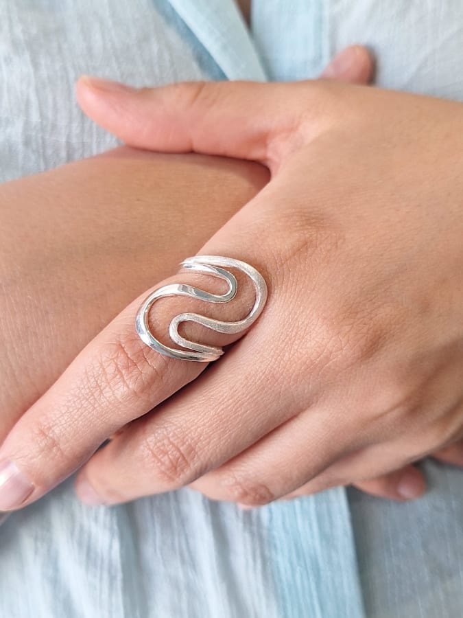 ANILLO DISEÑO SATINADO Y LISO