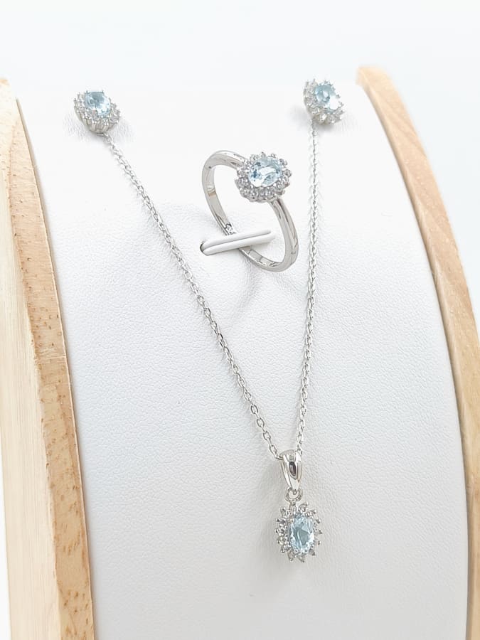 CONJUNTO LADY DI TOPACIO AZUL 3 PIEZAS 
