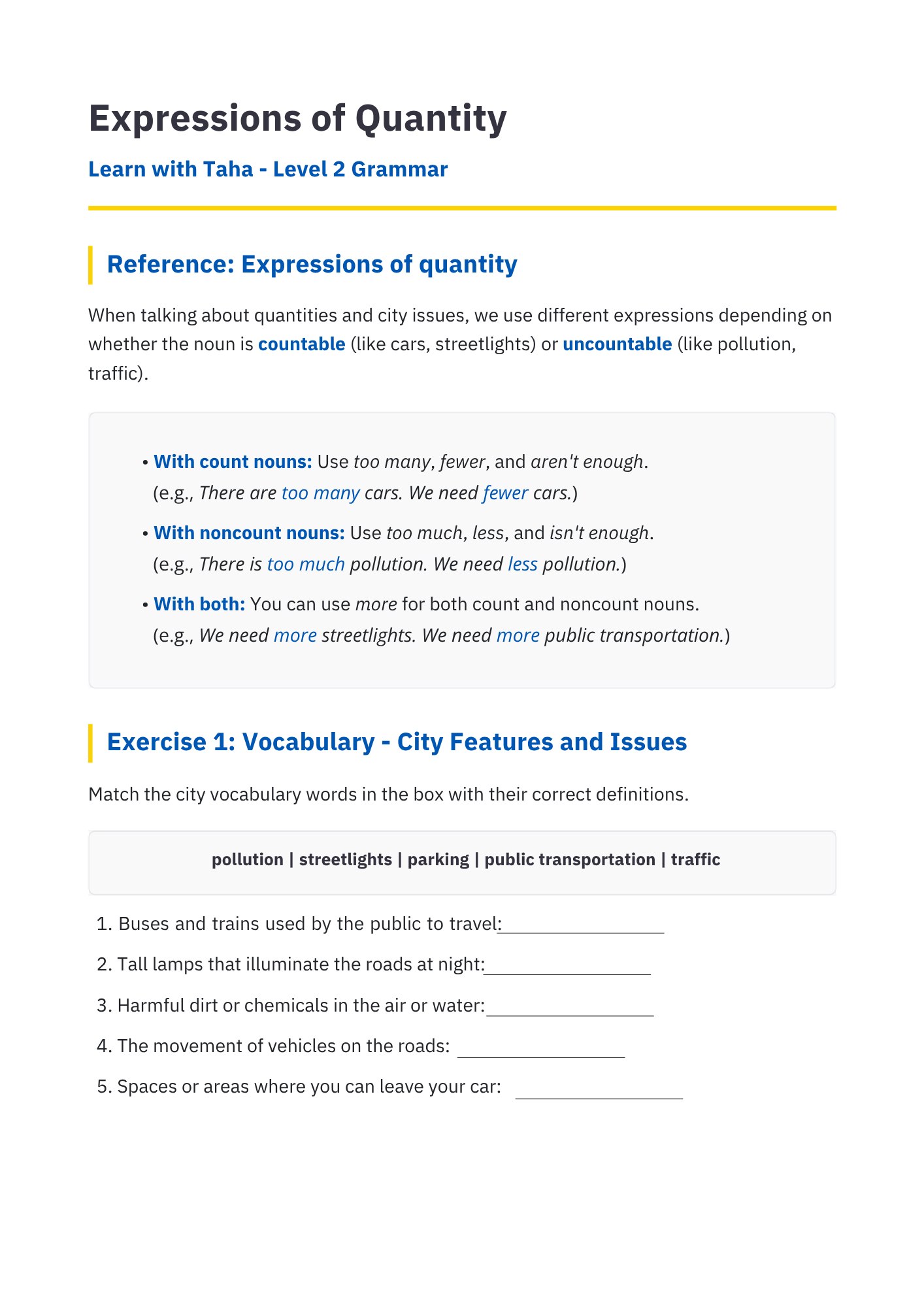 Muestra de regla gramatical clara