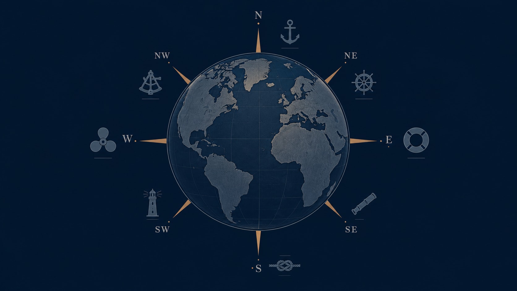A stylized anchor over an abstract world map — a visual representation of the IMO's global maritime governance reach