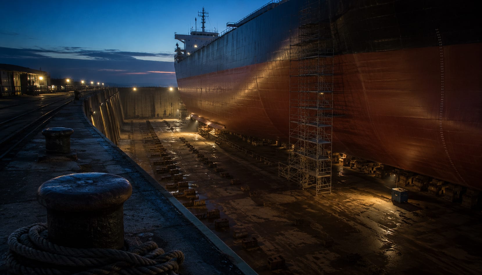 Modern container vessel at sea