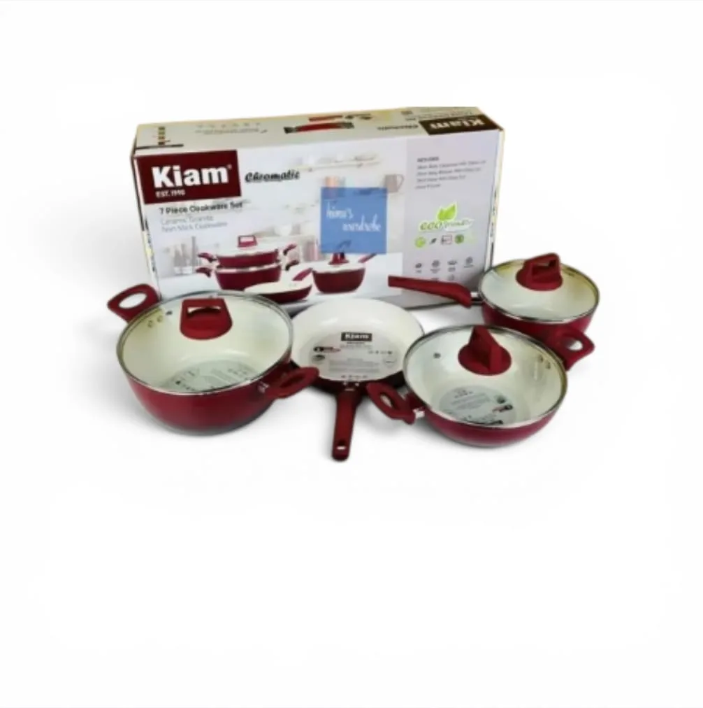 Ceramic Granite Non-Stick Cookware set 7 pc set inducation Bottom