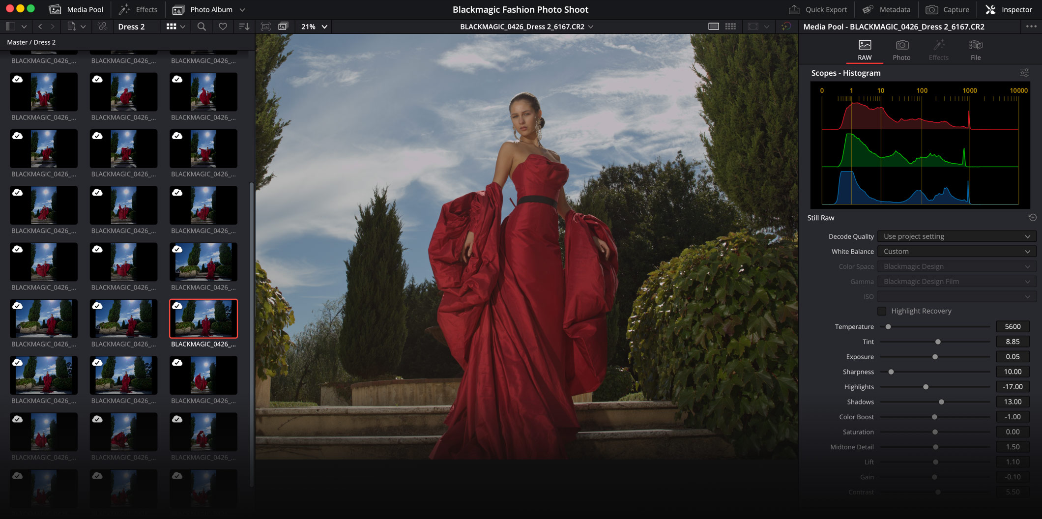 La nouvelle page photo de Davinci Resolve 21