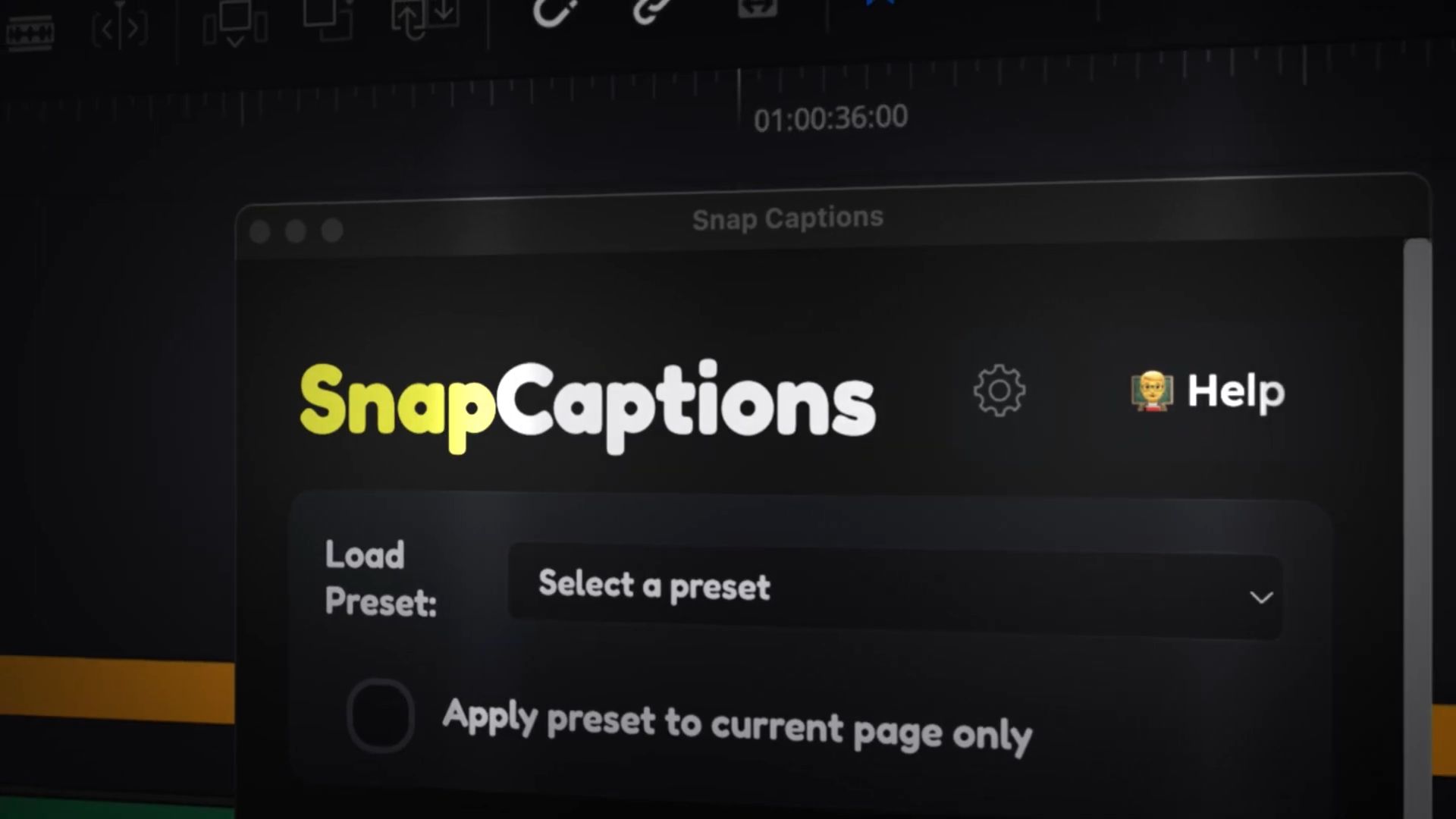 Capture d’écran de snap captions
