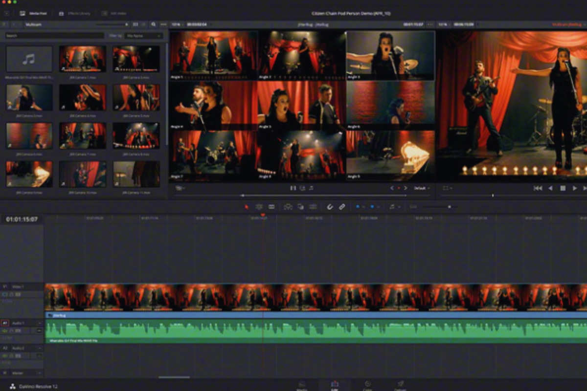 capture d’écran du logiciel davinci resolve