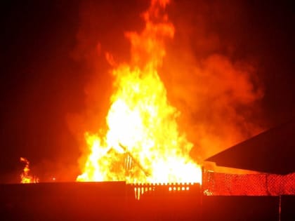 «Возможен поджог». В Вязьме огонь уничтожил садовый дом