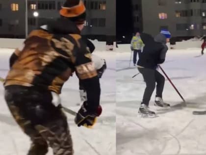 Для любителей хоккея залили каток в одном из микрорайонов Десногорска