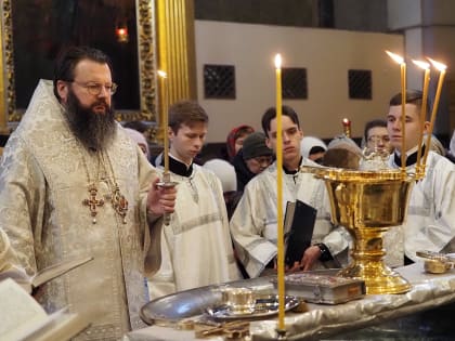 В праздник Крещения Господня митрополит Исидор совершил Божественную литургию и чин Великого освящения воды