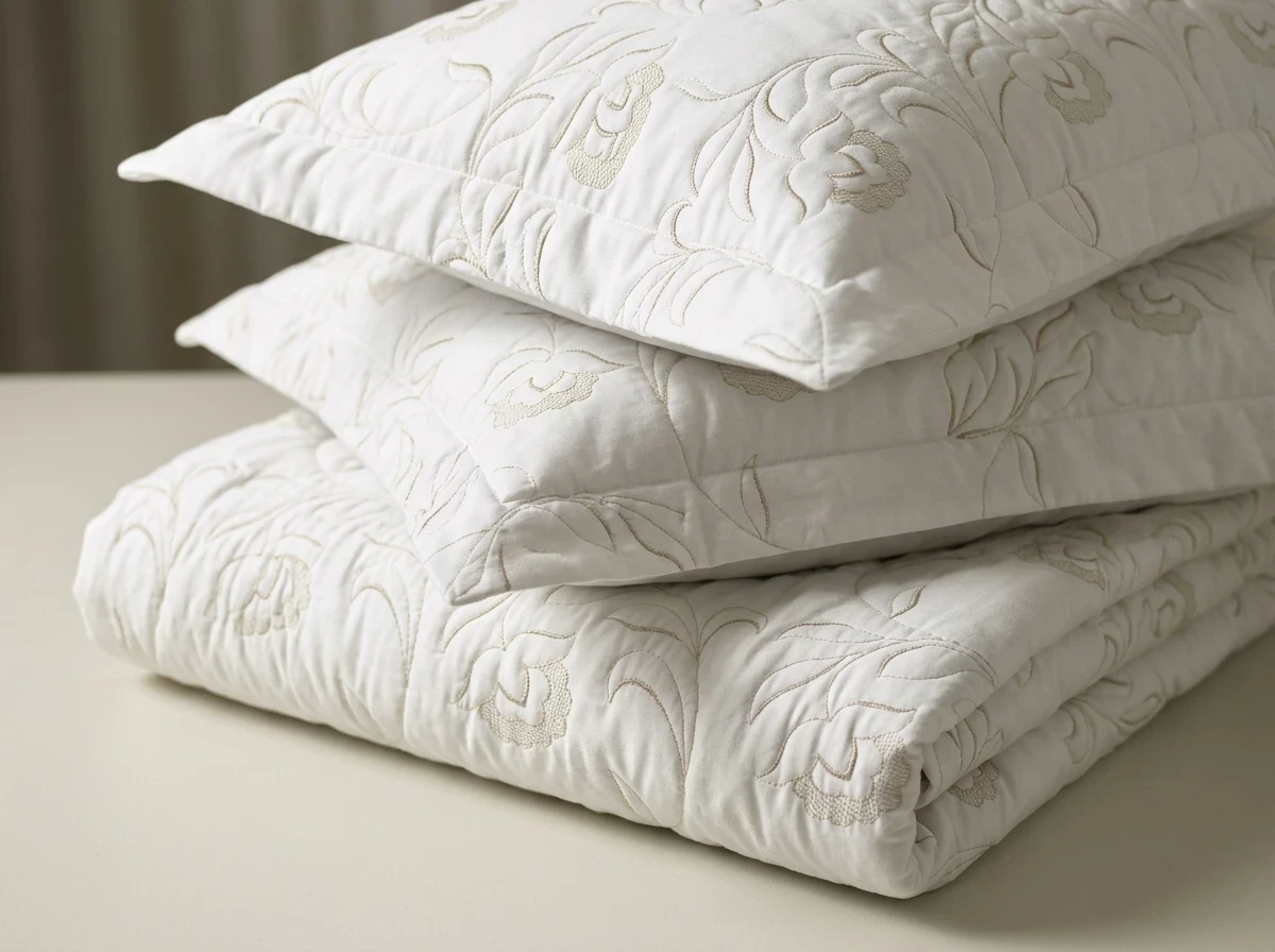 Cobre Leito Elegance Marfim Floral Acolchoado - Hipercal 400 Fios - Foto 3