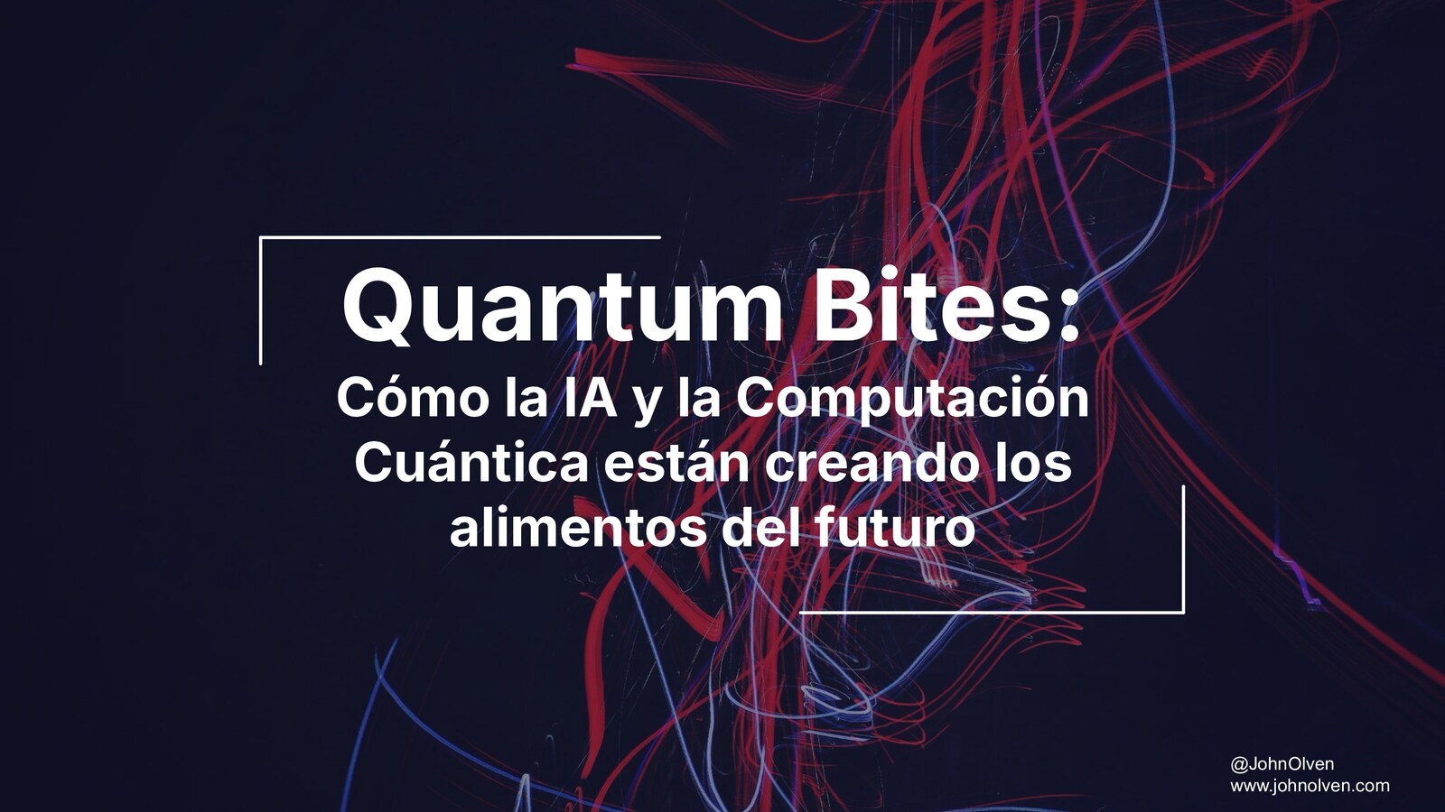 Cover slide of the Quantum Bites presentation: how AI and quantum computing are creating the food of the future