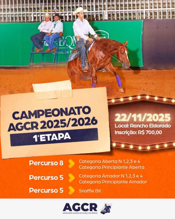 Estão preparandos? Vamos começar o campeonato Goiano de Rédeas ciclo 2025/2026.
@ancroficial