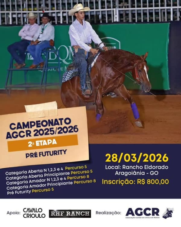 Se preparem para a 2° Etapa do Campeonato Goiano de Rédeas AGCR.
#redeas
#reining
