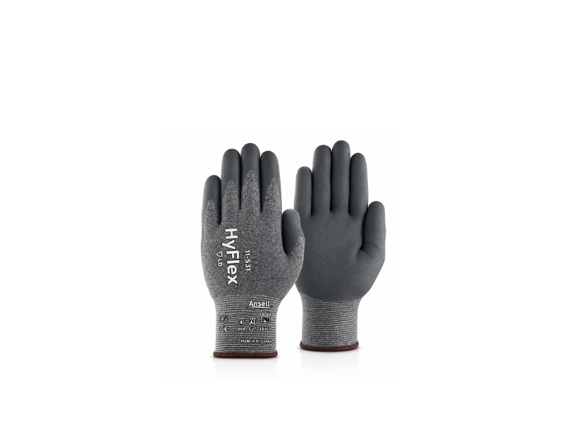 Hyflex Cut Resistant Gloves — Hyflex cut-resistant gloves for protection against sharp objects and cutting hazards.