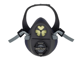 ProAer H200 Half Face Respirator — Single cartridge silicone half face respirator with low profile design and cool flow exhalation valve.