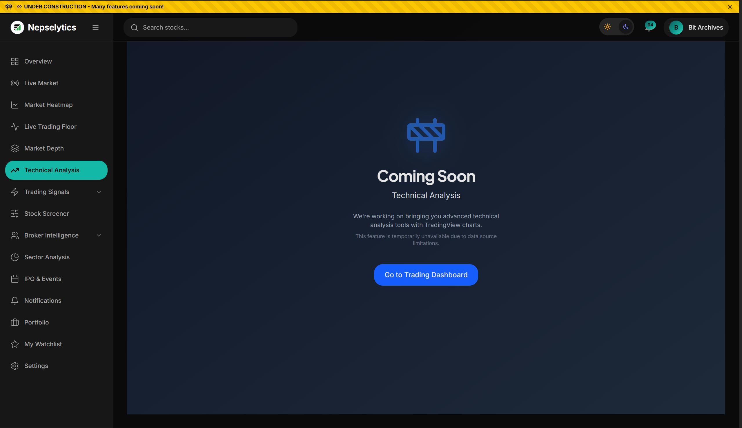 Technical Analysis - Nepselytics Dashboard