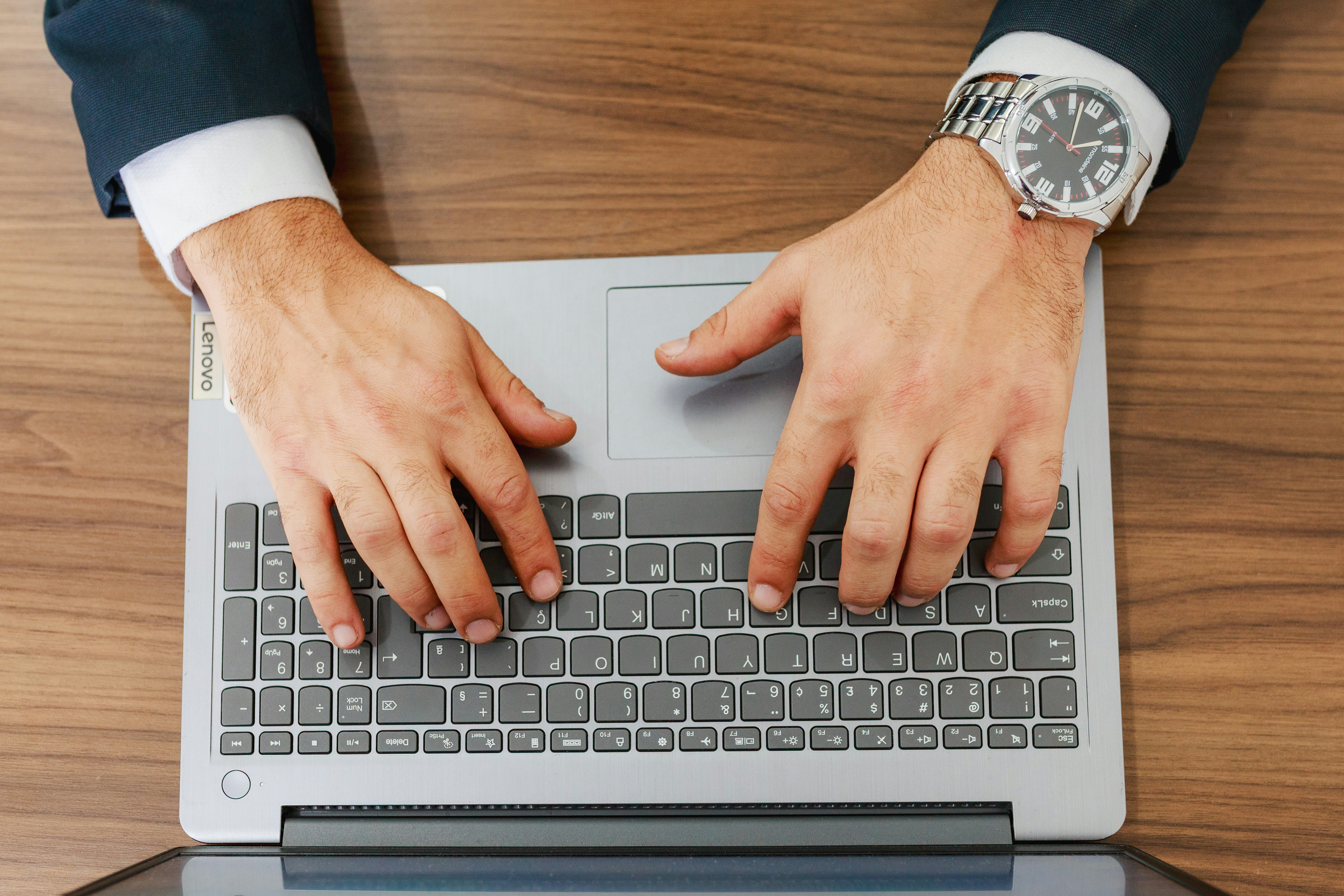Person at desk ready to begin