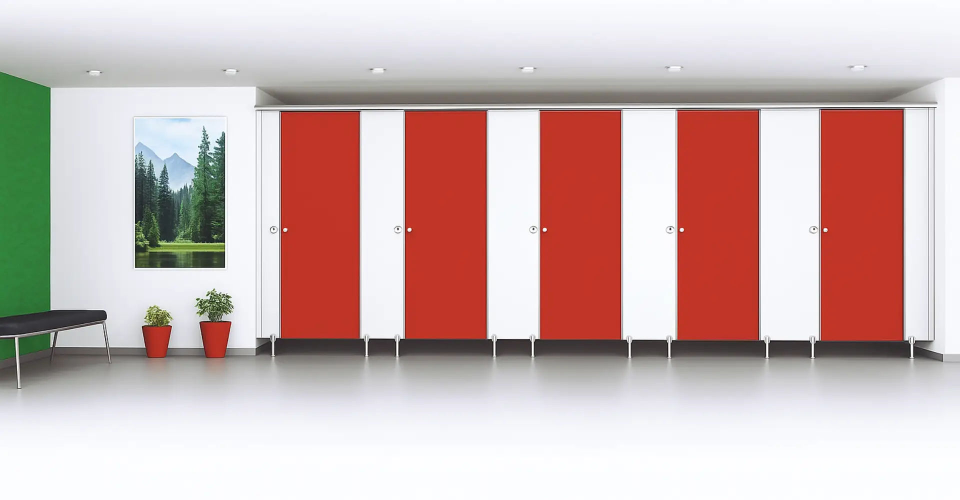 Public Restrooms Partitions