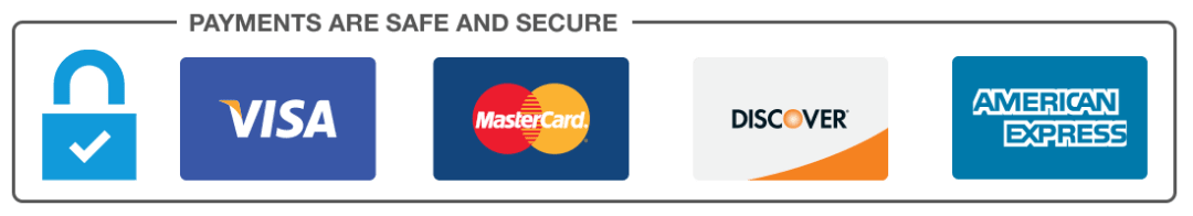 Payment methods accepted: PayPal and credit cards