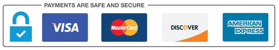 Payment methods accepted: PayPal and credit cards