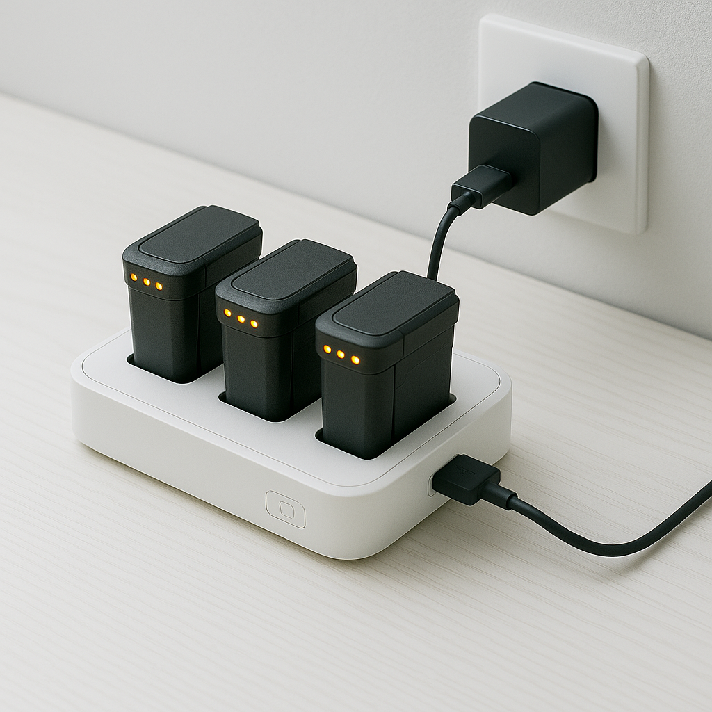Battery charger — white base