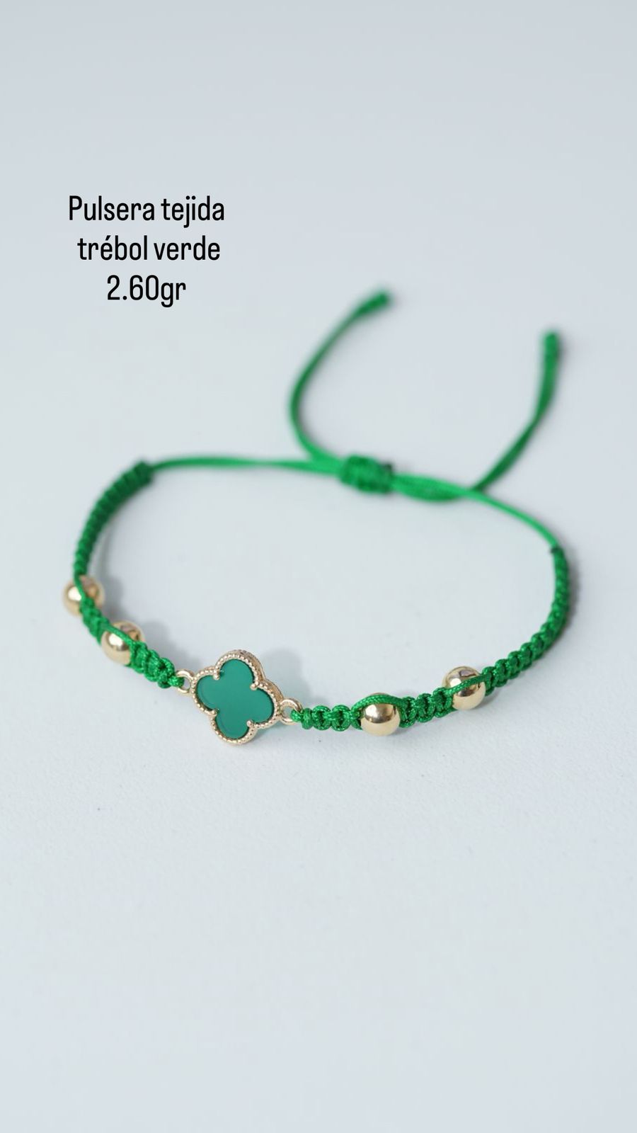 Tejida Trébol verde · 2.60g