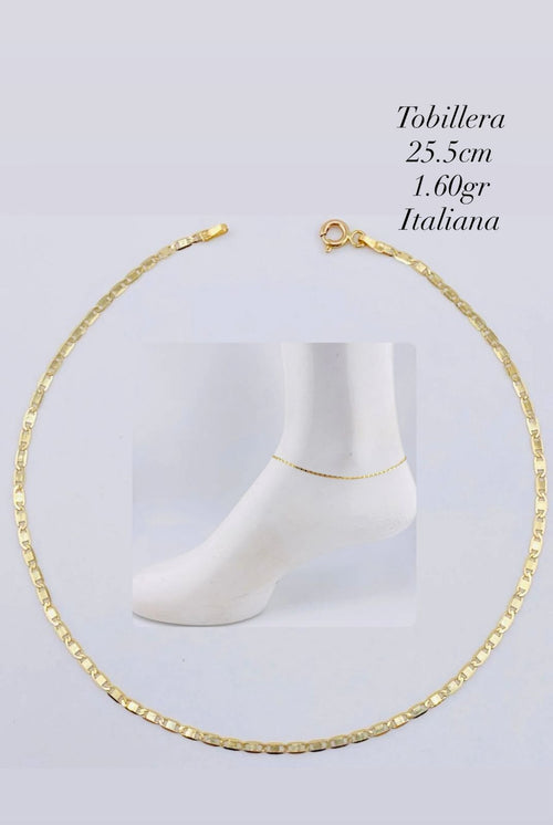 Tobillera 1.60g oro italiano