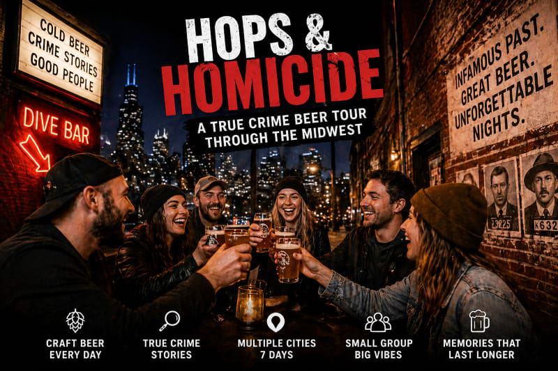 Hops & Homicide: A Craft Beer Crawl Through America’s Darkest Stories - USA wine tour