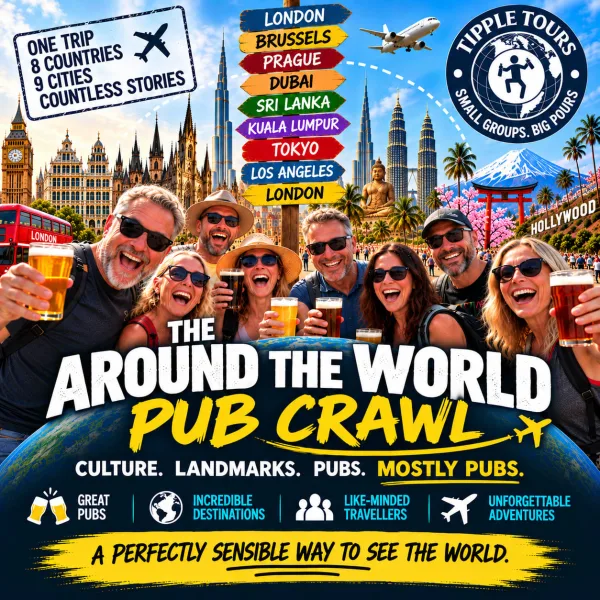 Around The World Pub Crawl 2027 - 16 Days wine tour in World