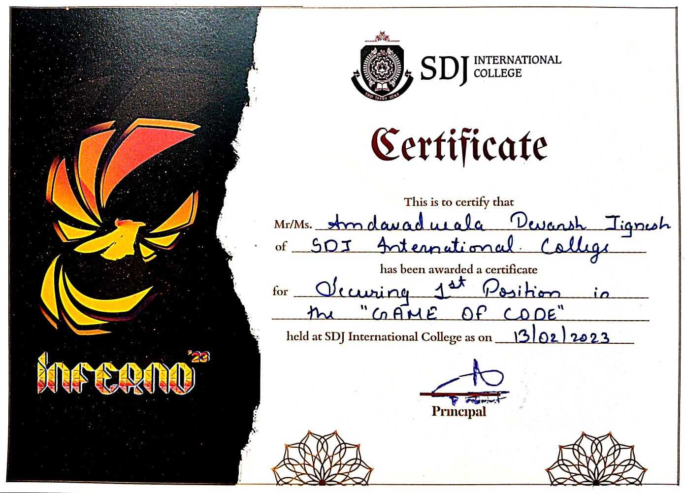 Inferno-2023 Winner - 1