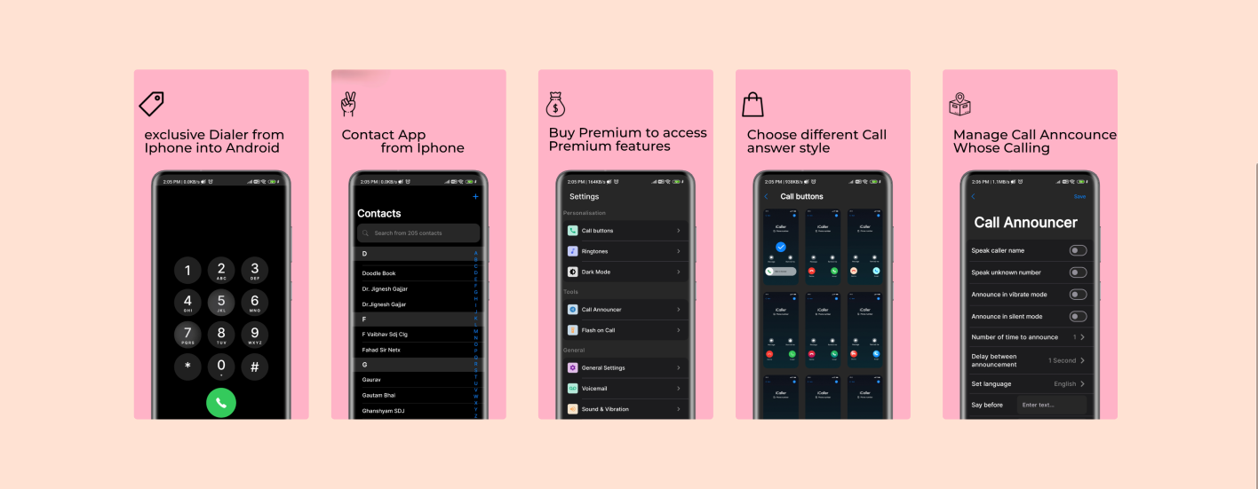 iPhone Style Dialer