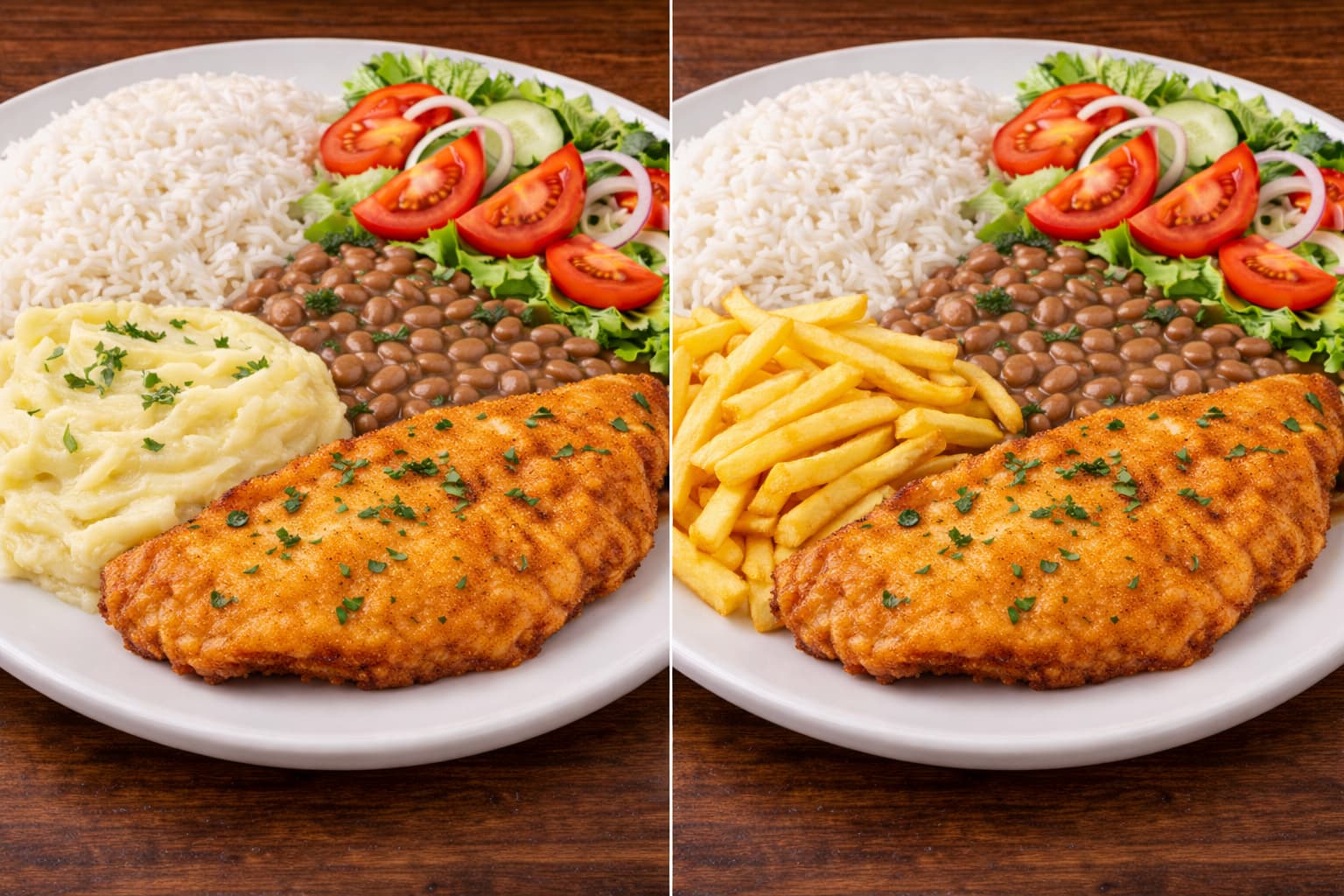 Filé de peixe com purê