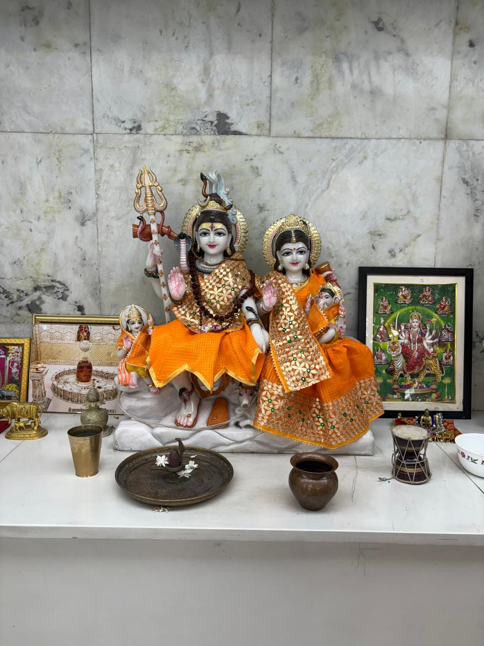 Kota Gota Patti Suit for Idols in Puja Ghar