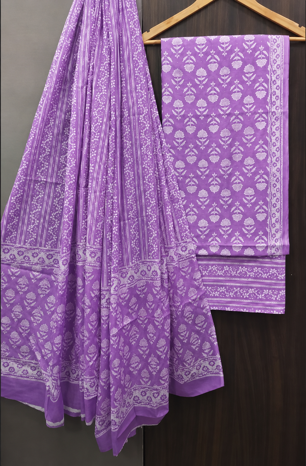 Excellent quality handloom cotton suit customer drape