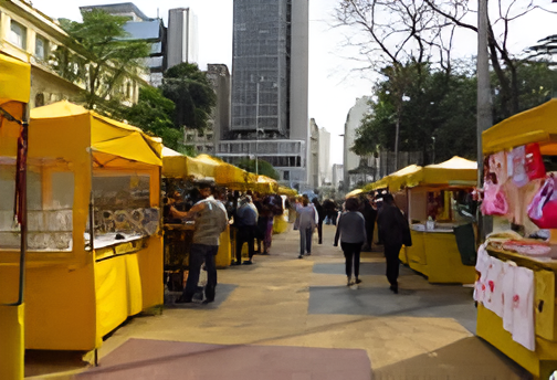 Foto da Feira de Artesanato e Gastronomia da Praça da República - Centro SP