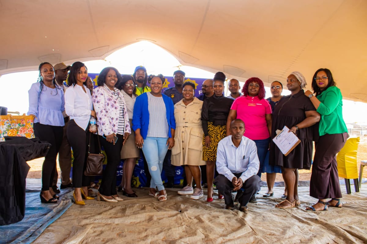 Northam Victim Empowerment staff and partners standing together under an event marquee.