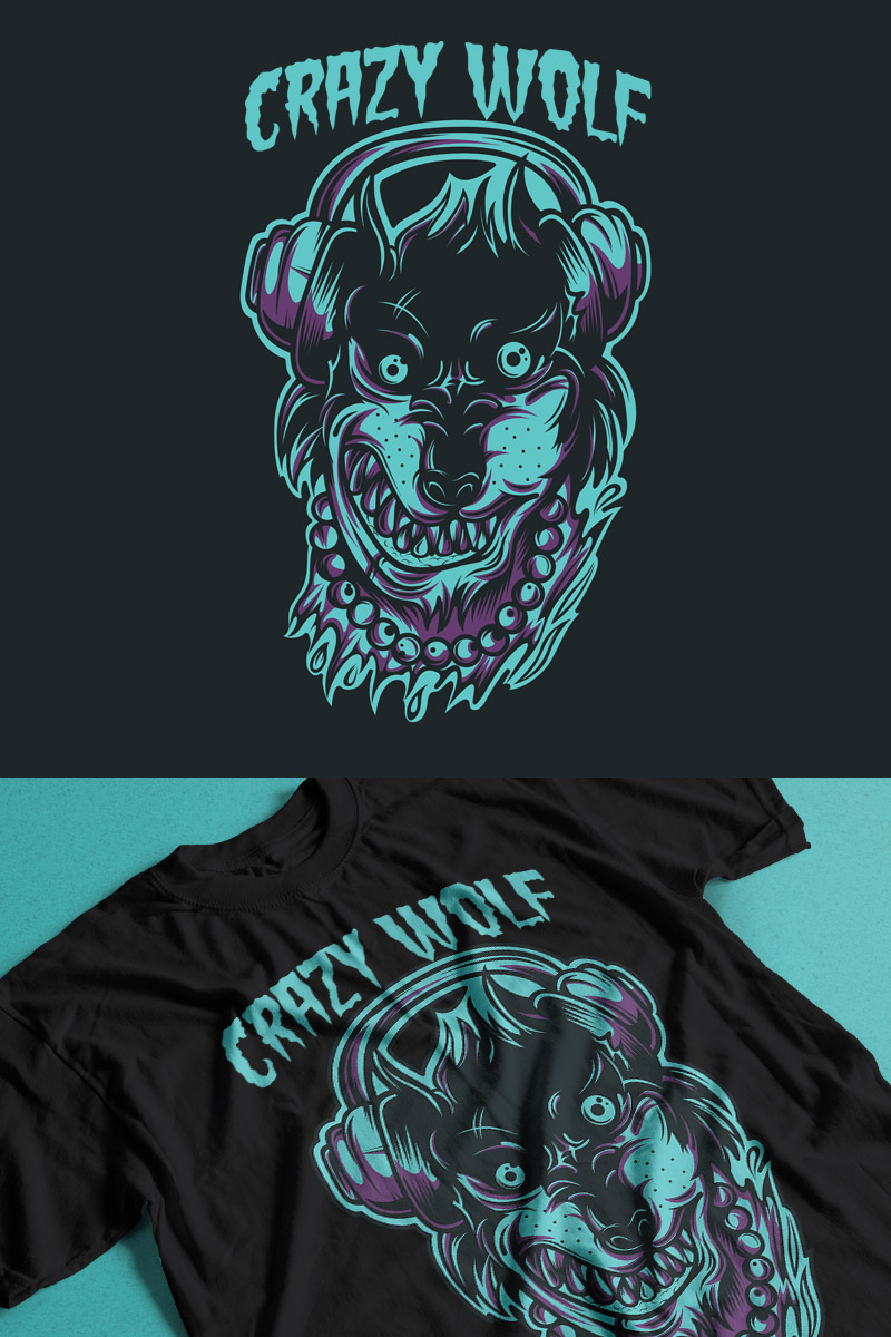 Crazy Wolf T-shirt