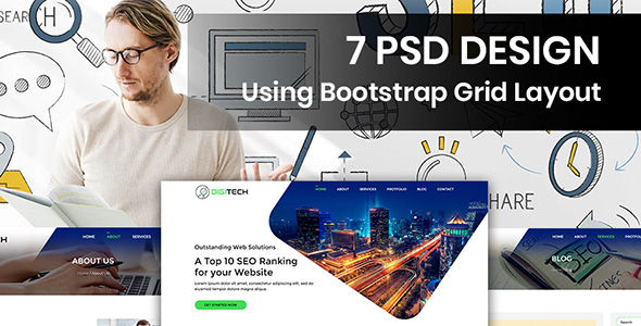 DigiTech - SEO Company PSD Template